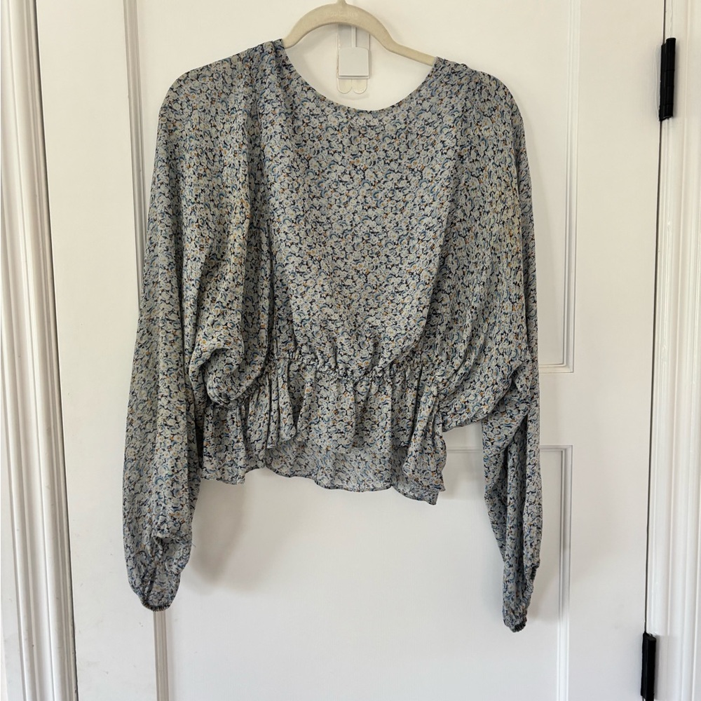 Lovesshack Fancy Floral Print Women's Top - Blue